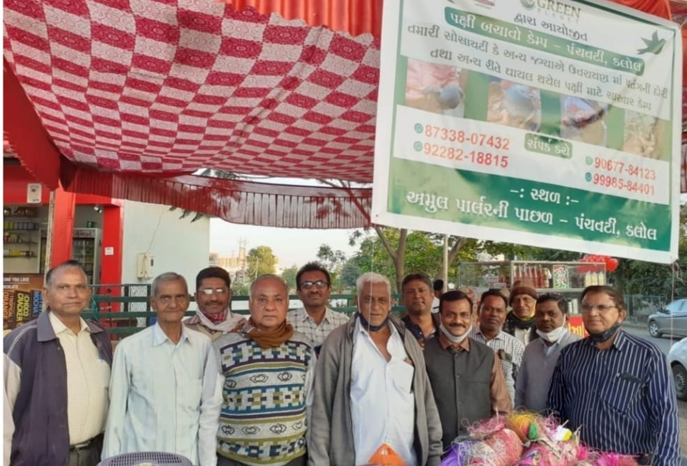 ગ્રીન પ્લેનેટ કલોલ દ્વારા 39 ઘાયલ પક્ષીઓની સારવાર કરાઈ