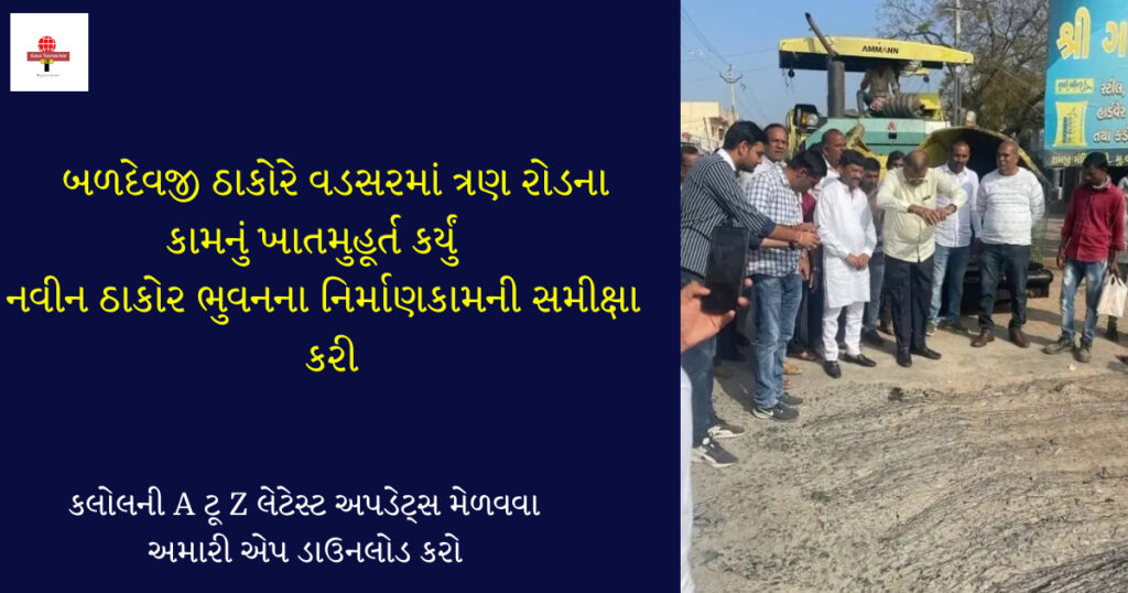 બળદેવજી ઠાકોરે વડસરમાં ત્રણ રોડના કામનું ખાતમુહૂર્ત કર્યું 